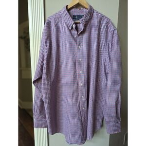 Polo Ralph Lauren Dress Shirt Classic Fit Plaid Button Up Mens Sz 3XLT 3XL TALL